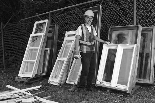 Furniture being removed from a house