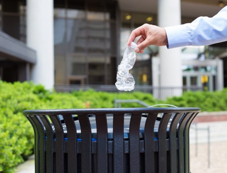 Professional waste removal team handling different types of waste