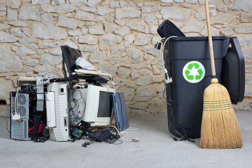 Waste removal truck in London